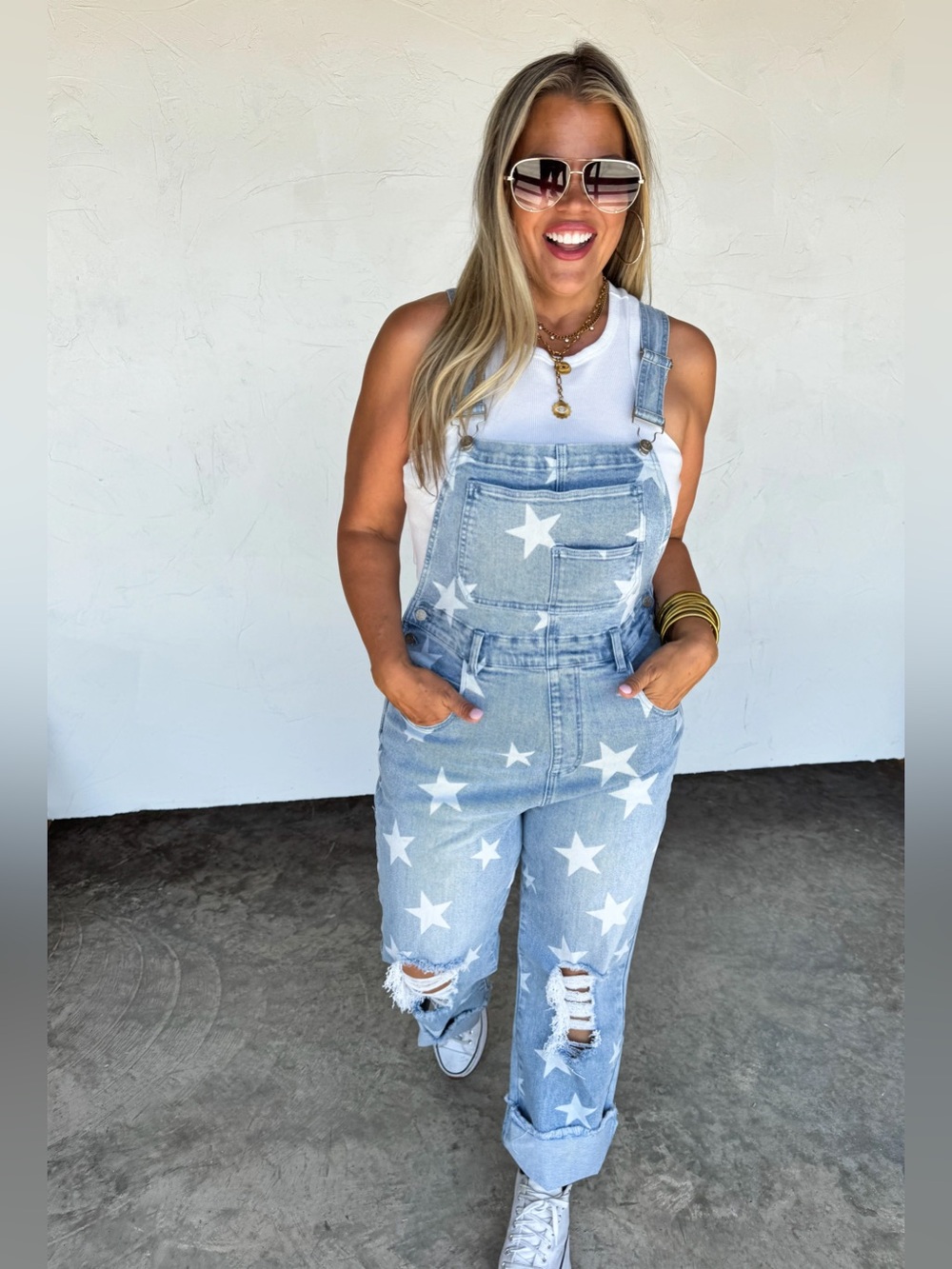 BLAKELEY All Star Distressed Overalls
